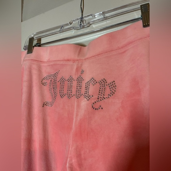 🆕 Juicy Couture | OG Big Bling Velour Matching Set in Strawberry Ice Size XL - Picture 8 of 9
